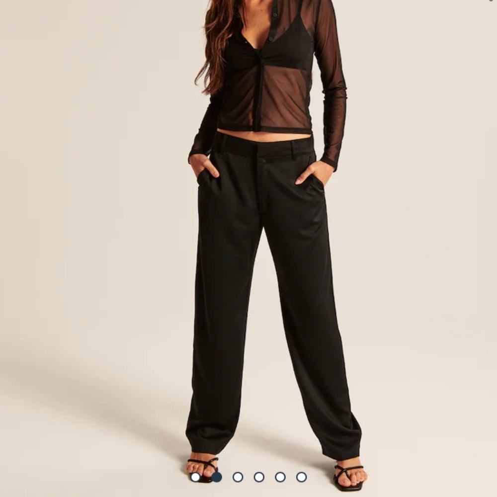 Black Satin Trousers